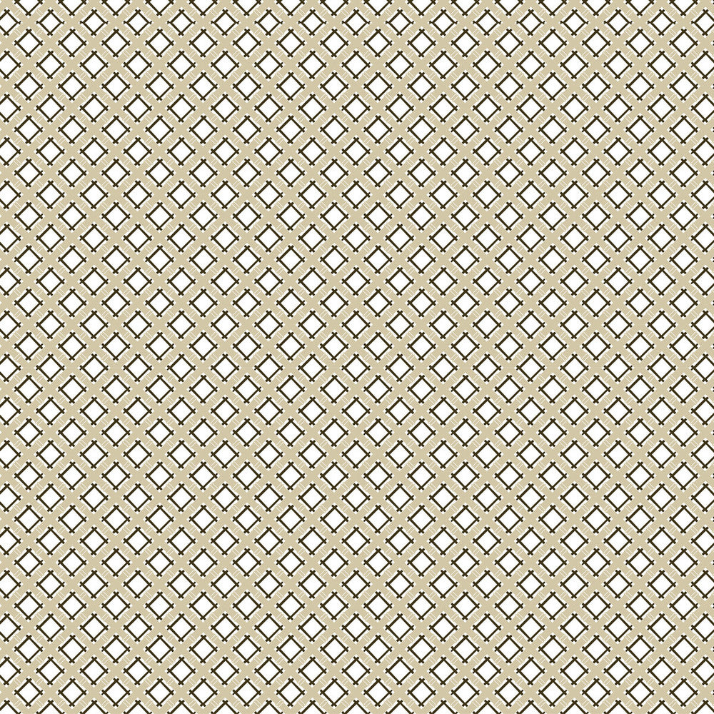 Trellis Beige/Negro by Gaston Y Daniela Fabric GASTON LIBRERIA COTTON - 100% Spain MEDIUM Horizontal: 3.84 and Vertical: 3.81 57.5 - Fabric Carolina -