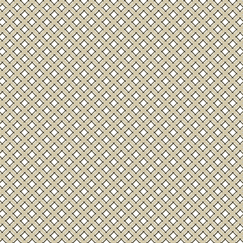 Trellis Beige/Negro by Gaston Y Daniela Designer Fabric GASTON LIBRERIA COTTON - 100% Spain MEDIUM Horizontal: 3.84 and Vertical: 3.81 57.5 - Swanky Fabrics -