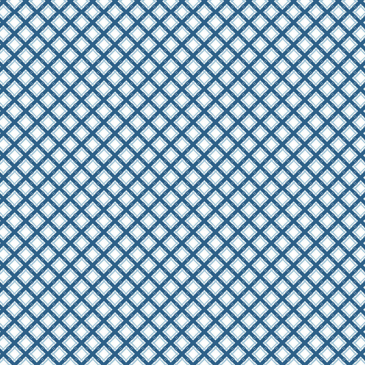 Trellis Azul by Gaston Y Daniela Fabric GASTON LIBRERIA COTTON - 100% Spain MEDIUM Horizontal: 3.84 and Vertical: 3.81 57.5 - Fabric Carolina -