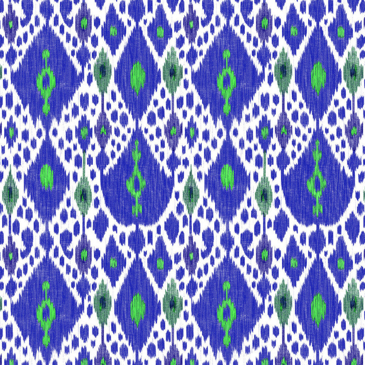 Ikat Azul by Gaston Y Daniela Designer Fabric GASTON LIBRERIA VISCOSE - 80%;LINEN - 20% Italy HEAVY Horizontal: 25.8 and Vertical: 35.26 52 - Swanky Fabrics -