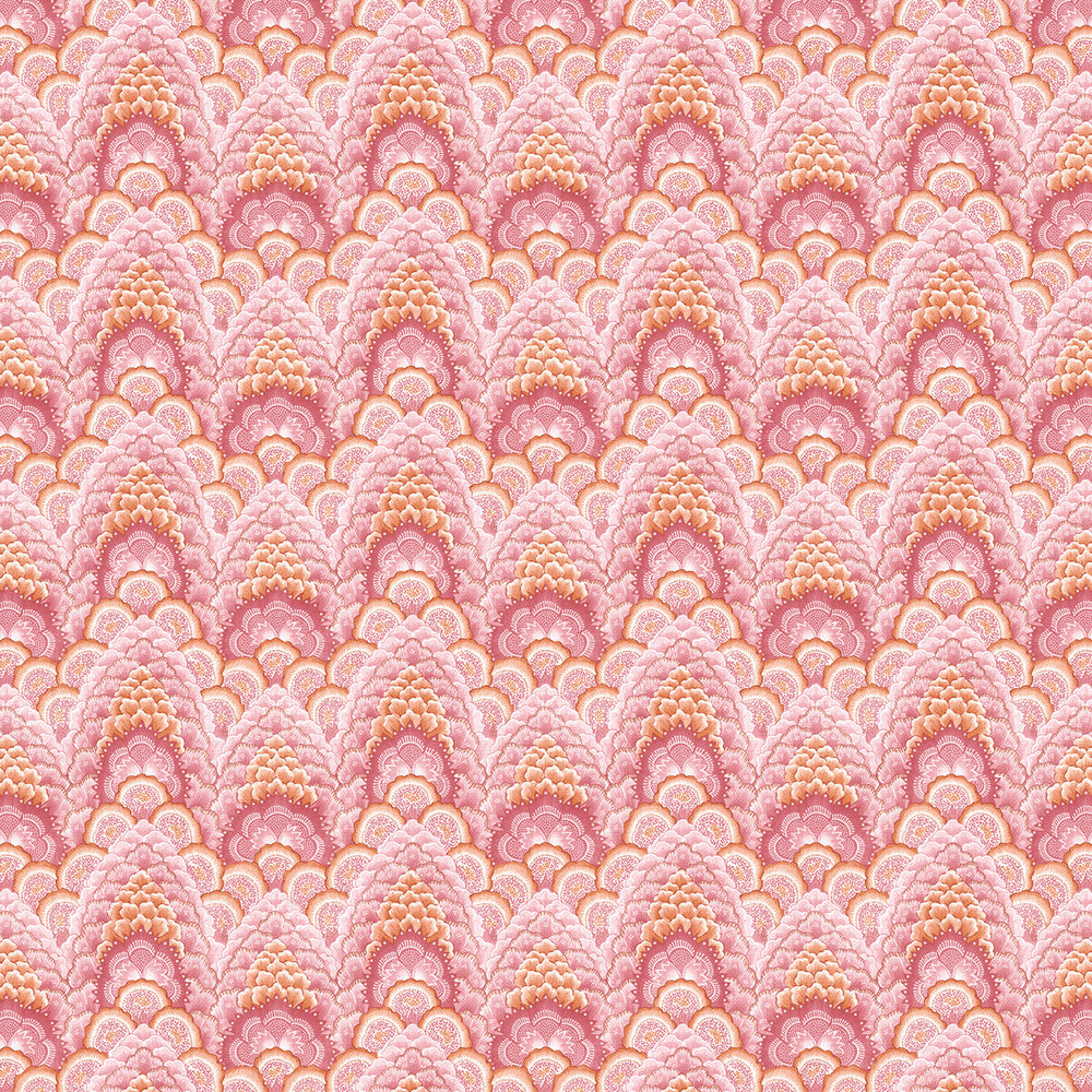 Ganges Rosa/Naranja by Gaston Y Daniela Fabric GASTON LIBRERIA LINEN - 91%;POLYAMIDE - 9% Italy HEAVY Horizontal: 12.8 and Vertical: 9.45 52 - Fabric Carolina -