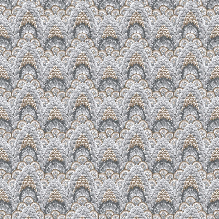 Ganges Tabaco/Gris by Gaston Y Daniela Fabric GASTON LIBRERIA LINEN - 91%;POLYAMIDE - 9% Italy HEAVY Horizontal: 12.8 and Vertical: 9.45 52 - Fabric Carolina -