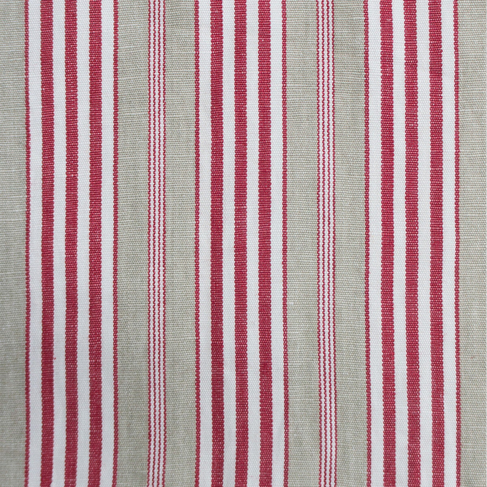 Hamptons Rojo/Lino by Gaston Y Daniela Designer Fabric GASTON LUIS BUSTAMANTE LINEN - 100% Italy MEDIUM Horizontal: 4.5 and Vertical: 55 - Swanky Fabrics -