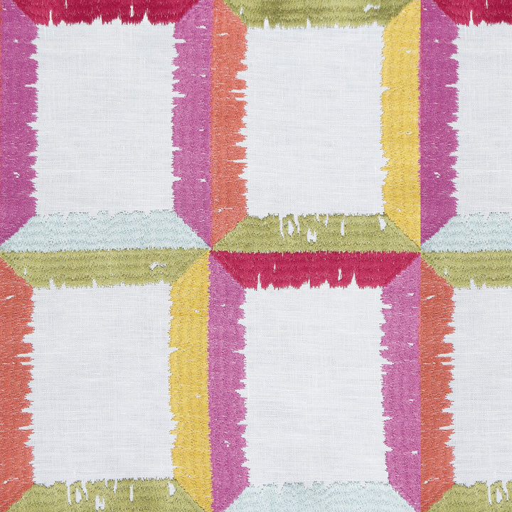 Yucatan Rosa/Verde by Gaston Y Daniela Fabric GASTON NUEVO MUNDO LINEN - 62%;VISCOSE - 29%;POLYESTER - 9% India Horizontal: 25 and Vertical: 12.5 50.5 - Fabric Carolina -