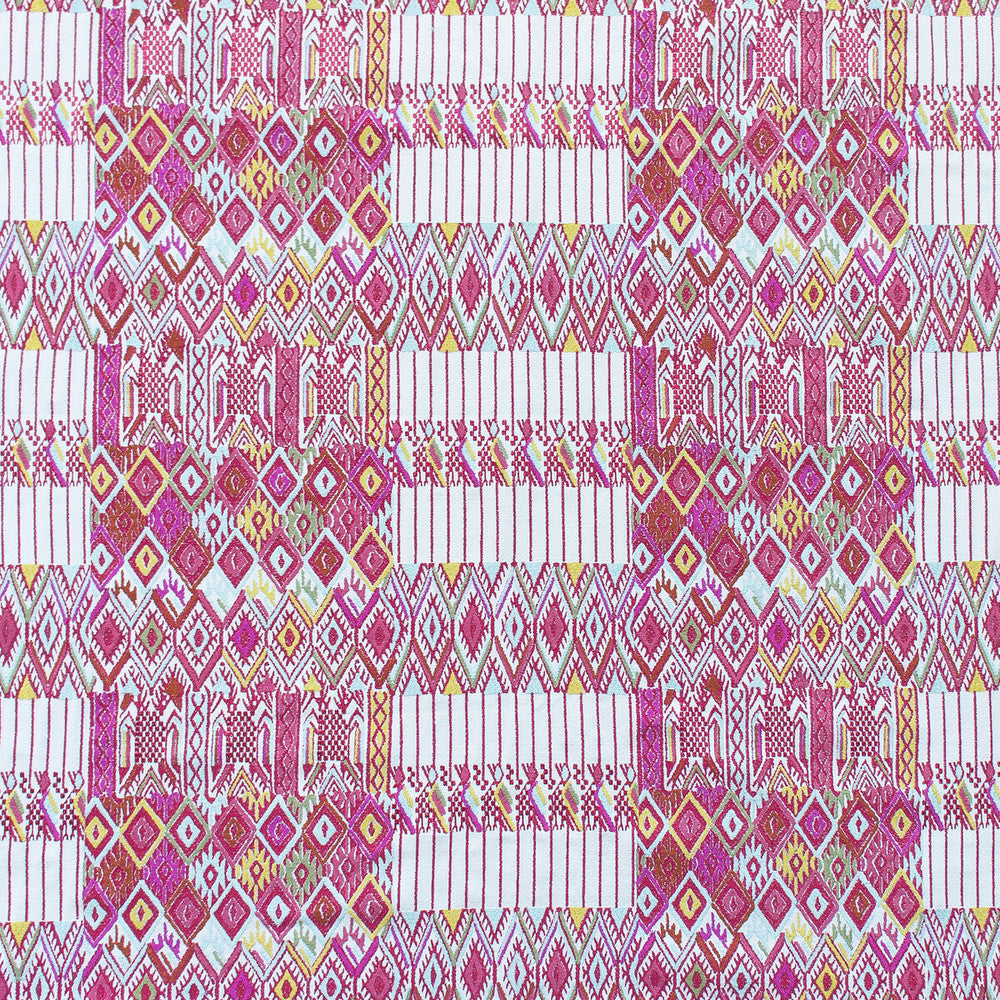 Huipil Rosa/Verde by Gaston Y Daniela Fabric Gaston Y Daniela Fabric Huipil Rosa/VerdeFabric GASTON NUEVO MUNDO VISCOSE - 46%;COTTON - 24%;POLYESTER - 18%;LINEN - 12% India </p><p>Repeat: H: 24.5, V: 15.5 48.75 - Fabric Carolina -