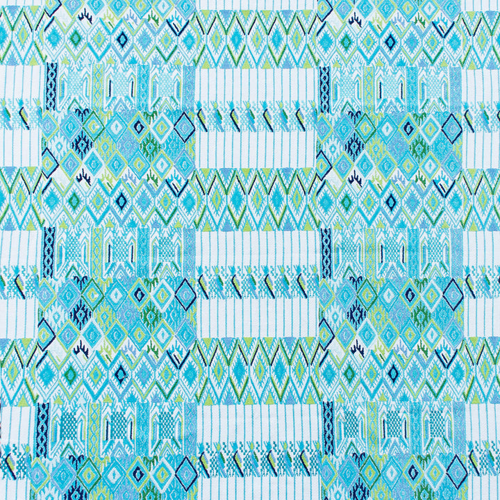 Huipil Agua/Lima by Gaston Y Daniela Fabric GASTON NUEVO MUNDO VISCOSE - 46%;COTTON - 24%;POLYESTER - 18%;LINEN - 12% India Horizontal: 24.5 and Vertical: 15.5 48.75 - Fabric Carolina -