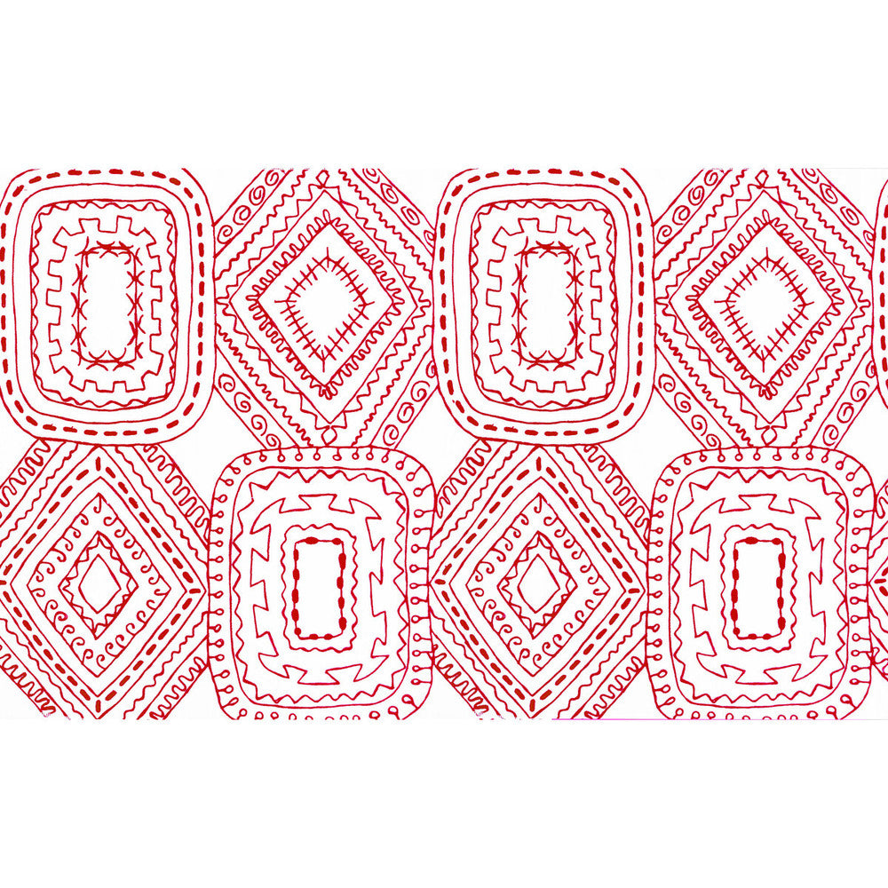 Santo Domingo Rojo by Gaston Y Daniela Fabric GASTON LUIS BUSTAMANTE LINEN - 76%;POLYESTER - 14%;ACRYLIC - 10% India Horizontal: 25.25 and Vertical: 31.25 51 - Fabric Carolina -