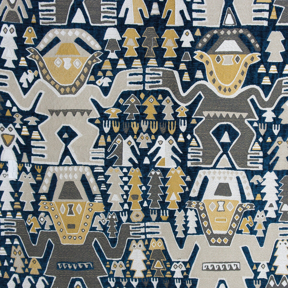 Colosos Azul by Gaston Y Daniela Fabric GASTON NUEVO MUNDO VISCOSE - 79%;POLYESTER - 14%;COTTON - 7% Turkey MEDIUM Horizontal: 26 and Vertical: 26 52.75 - Fabric Carolina -