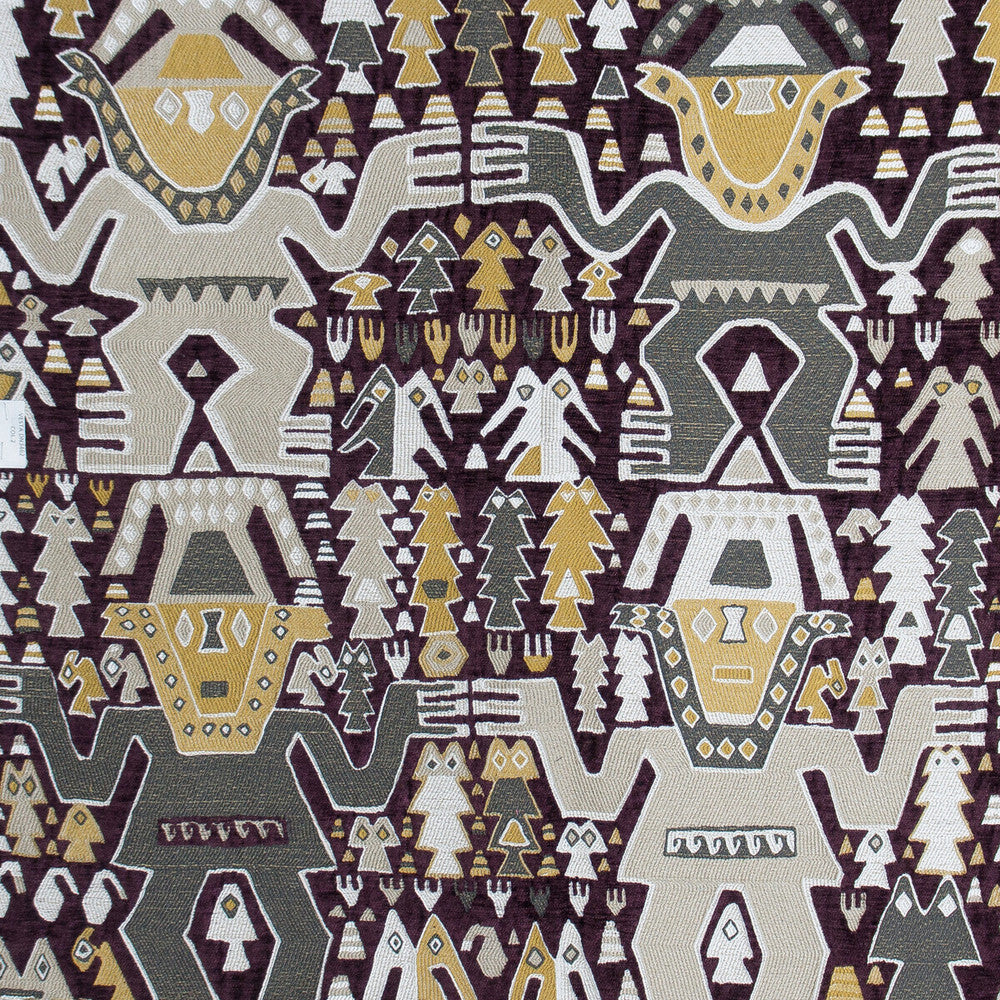 Colosos Burdeos by Gaston Y Daniela Fabric GASTON NUEVO MUNDO VISCOSE - 79%;POLYESTER - 14%;COTTON - 7% Turkey MEDIUM Horizontal: 26 and Vertical: 26 52.75 - Fabric Carolina -