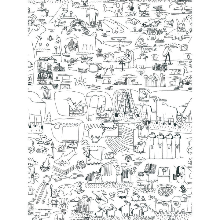 Pictograma 1 by Gaston Y Daniela Designer Fabric GASTON ALGO DE JAIME COTTON - 61%;LINEN - 39% Spain MEDIUM Horizontal: 18 and Vertical: 24.25 54 - Swanky Fabrics -