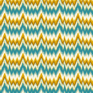 Cala Figuera Turquesa/Ocre GDT5677.003.0 by Gaston Y Daniela Fabric