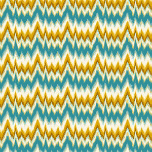 Cala Figuera Turquesa/Ocre GDT5677.003.0 by Gaston Y Daniela Fabric