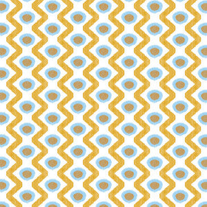 Cala Marsal Azul Ocre GDT5681.004.0 by Gaston Y Daniela Fabric