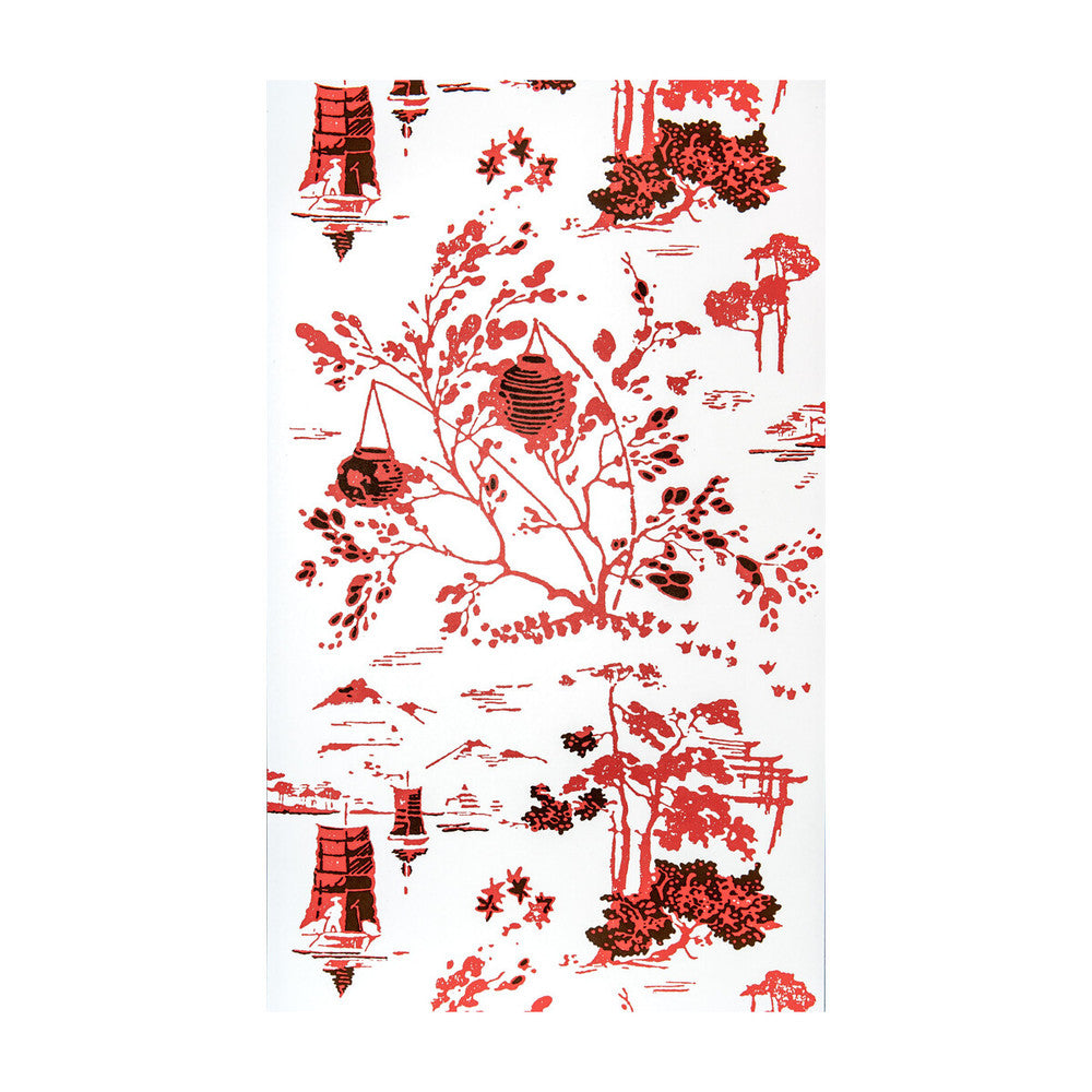 Villa Erba Coral/Choc by Gaston Y Daniela Wallcovering GASTON DOS COLLECTION PAPER - 100% Spain Horizontal: 20.8 and Vertical: 27.5 20.8 - Fabric Carolina -