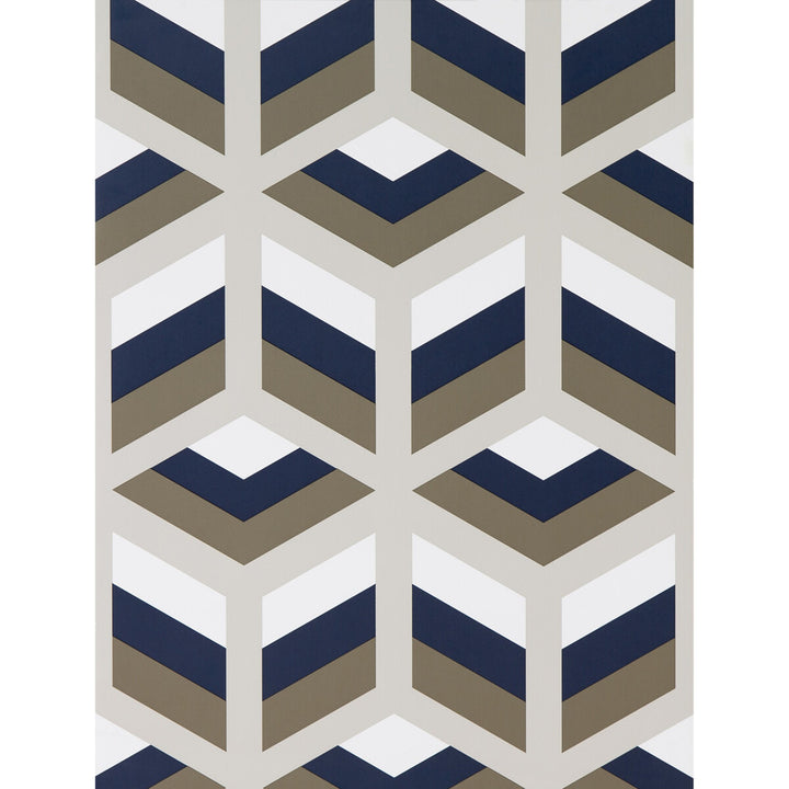 Xabi Azul/Marron by Gaston Y Daniela Wallcovering LORENZO CASTILLO HISPANIA WP PAPER - 100% Spain - Horizontal: - and Vertical: 20.8 20.8 - Fabric Carolina -