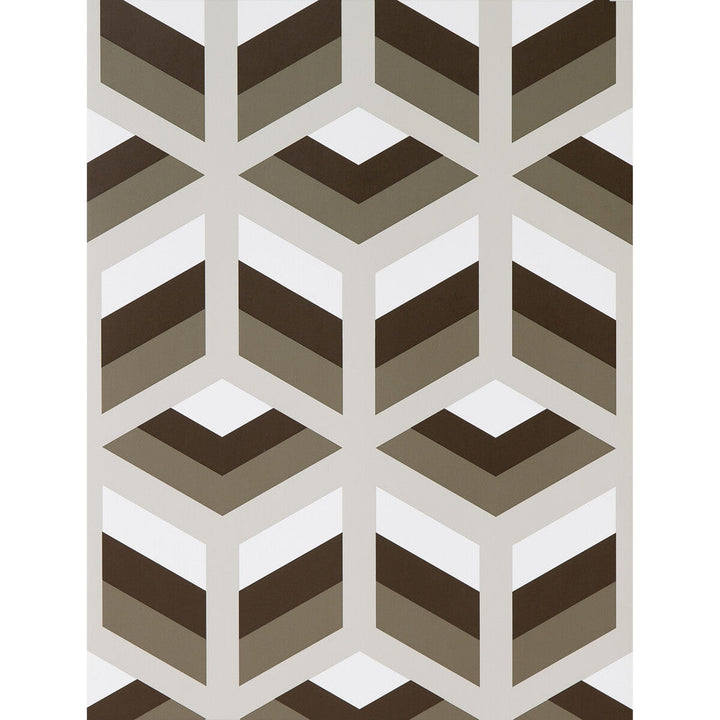 Xabi Marron/Gris by Gaston Y Daniela Designer Wallcovering LORENZO CASTILLO HISPANIA WP PAPER - 100% Spain Horizontal: and Vertical: 20.8 20.8 - Swanky Fabrics -