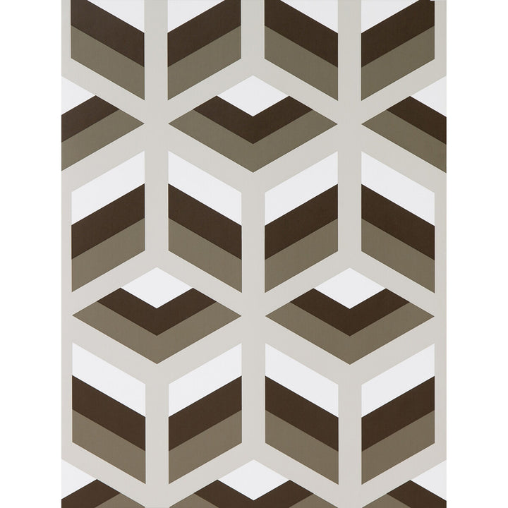 Xabi Marron/Gris by Gaston Y Daniela Wallcovering LORENZO CASTILLO HISPANIA WP PAPER - 100% Spain Horizontal: and Vertical: 20.8 20.8 - Fabric Carolina -