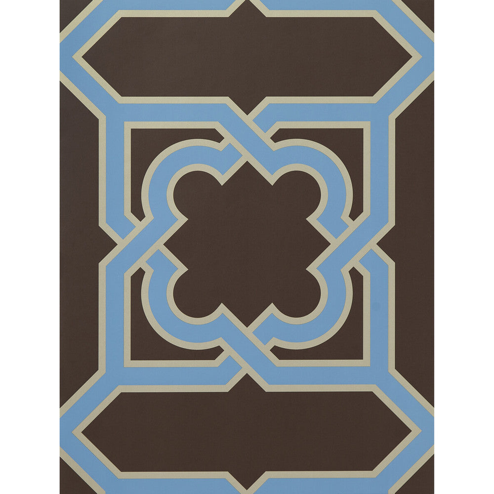 Martin Marron/Azul by Gaston Y Daniela Designer Wallcovering LORENZO CASTILLO HISPANIA WP PAPER - 100% Spain Horizontal: and Vertical: 20.8 20.8 - Swanky Fabrics -