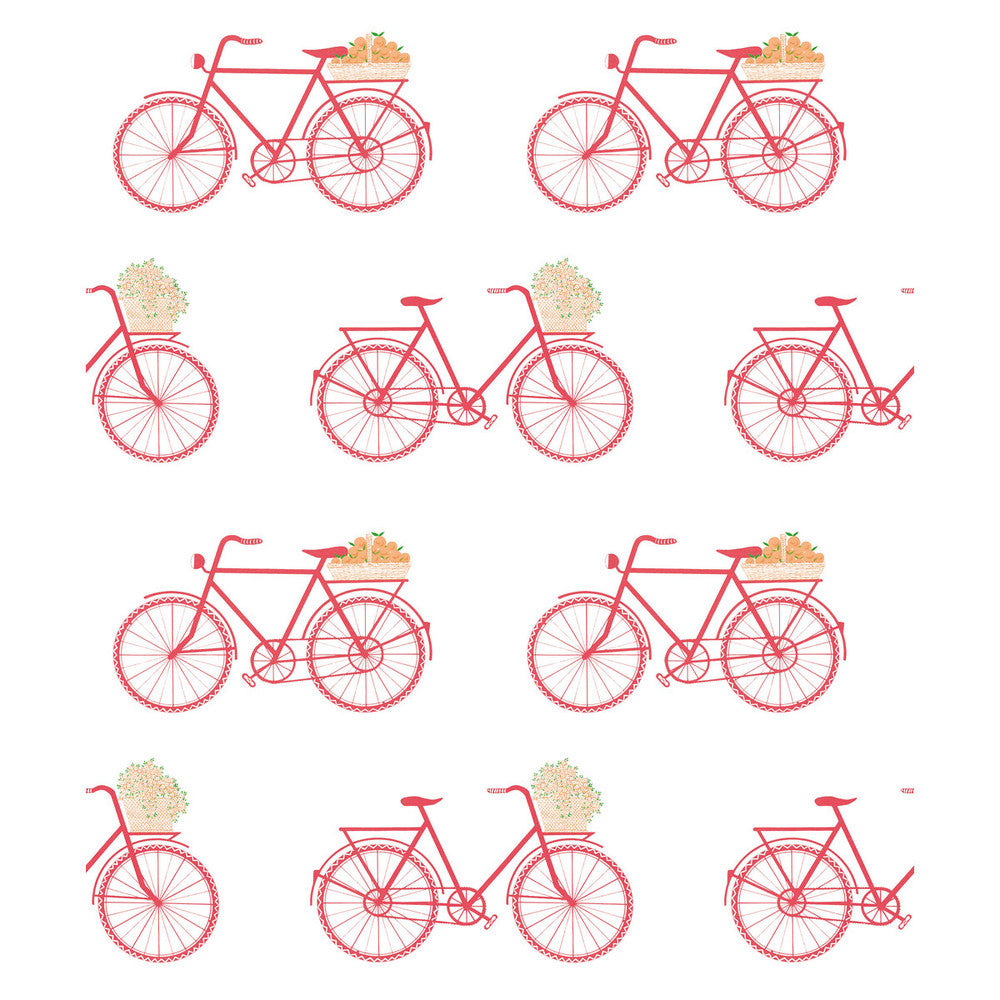 Bicicletas Rosa by Gaston Y Daniela Wallcovering GASTON LIBRERIA PAPER - 100% Spain Horizontal: 0 and Vertical: 12.6 20.8 - Fabric Carolina -