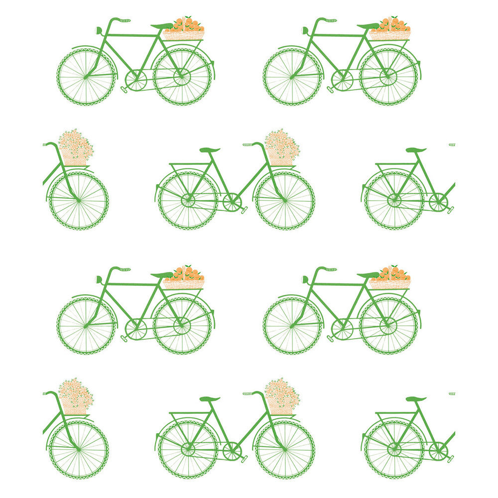 Bicicletas Verde by Gaston Y Daniela Wallcovering GASTON LIBRERIA PAPER - 100% Spain Horizontal: 0 and Vertical: 12.6 20.8 - Fabric Carolina -