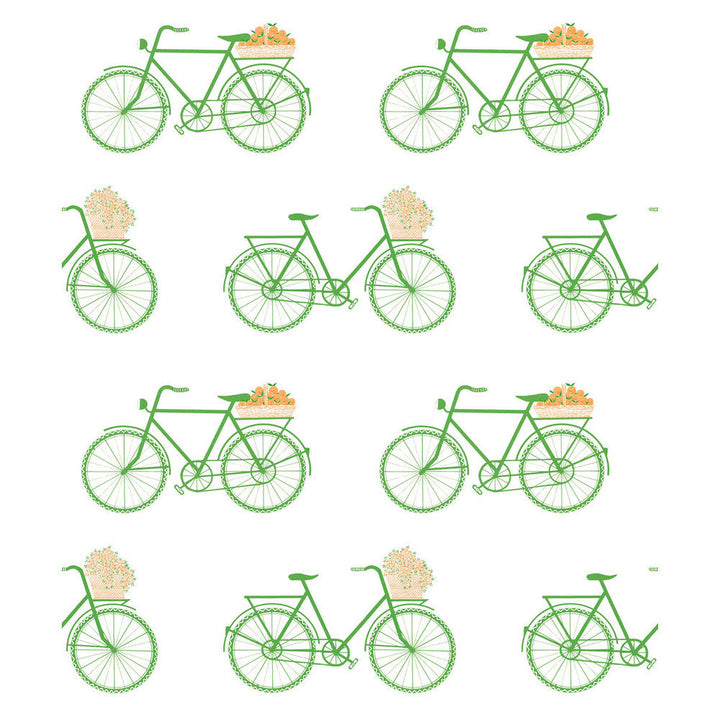 Bicicletas Verde by Gaston Y Daniela Designer Wallcovering GASTON LIBRERIA PAPER - 100% Spain - Horizontal: 0 and Vertical: 12.6 20.8 - Swanky Fabrics -