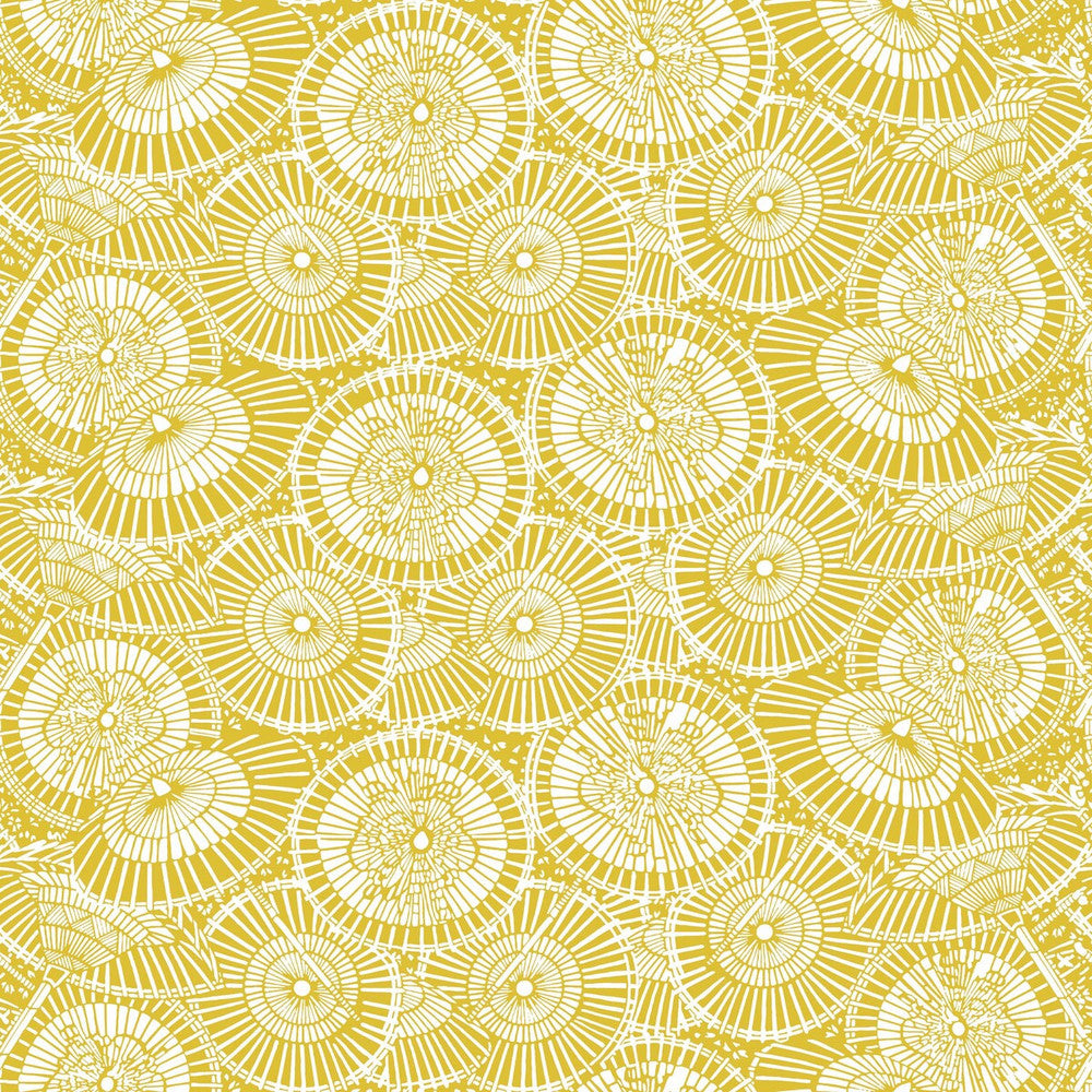 Sombrillas Mostaza by Gaston Y Daniela Wallcovering GASTON LIBRERIA PAPER - 100% Spain - Horizontal: 0 and Vertical: 6.8 20.8 - Fabric Carolina -
