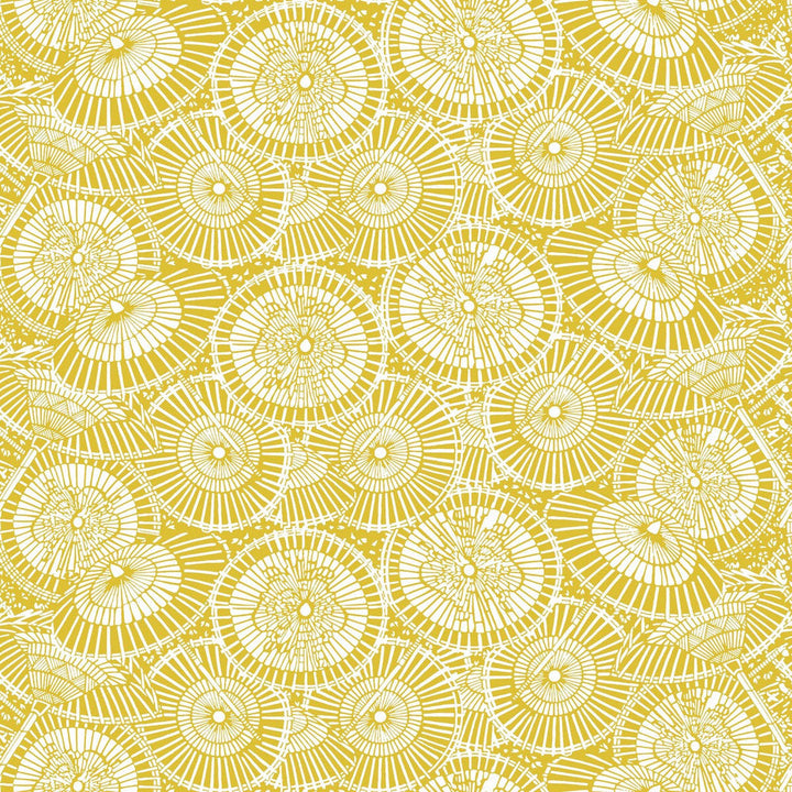 Sombrillas Mostaza by Gaston Y Daniela Designer Wallcovering GASTON LIBRERIA PAPER - 100% Spain Horizontal: 0 and Vertical: 6.8 20.8 - Swanky Fabrics -