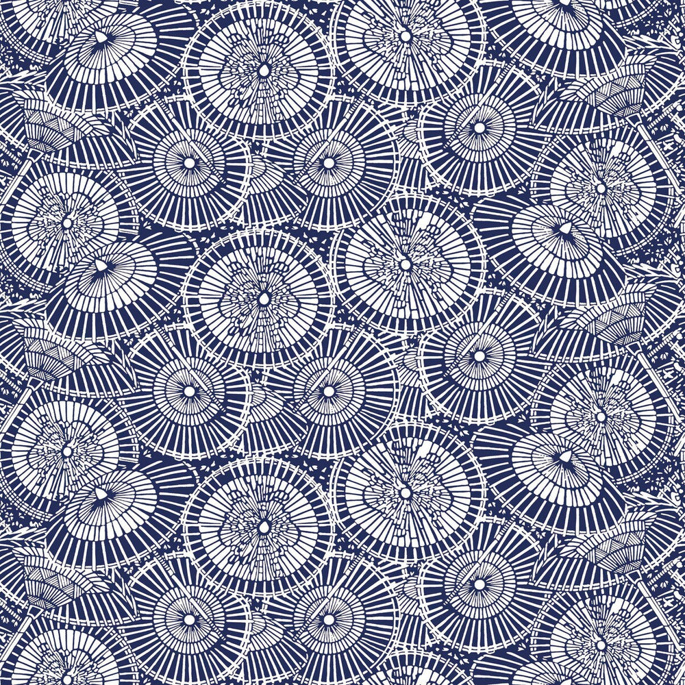 Sombrillas Navy by Gaston Y Daniela Wallcovering GASTON LIBRERIA PAPER - 100% Spain Horizontal: 0 and Vertical: 6.8 20.8 - Fabric Carolina -