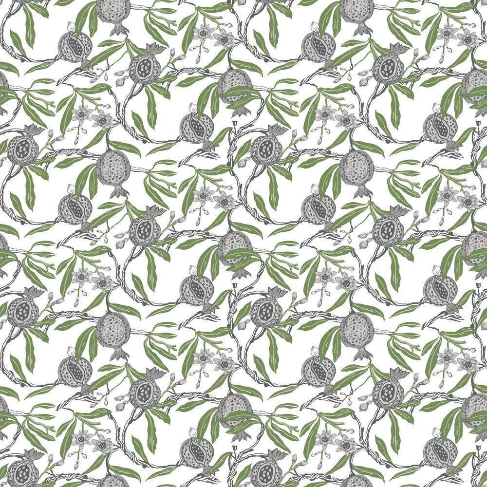 Granadas Blanco/Verde by Gaston Y Daniela Wallcovering GASTON LIBRERIA PAPER - 100% Spain - Horizontal: 0 and Vertical: 6.8 20.8 - Fabric Carolina -