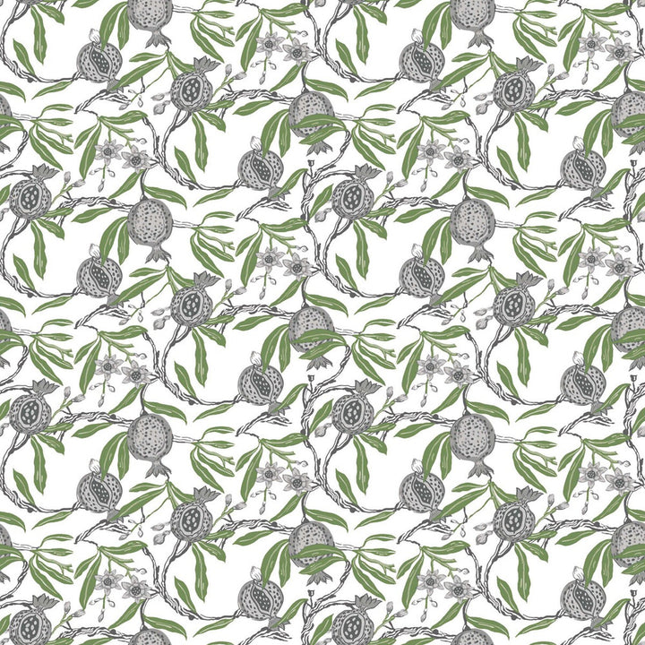 Granadas Blanco/Verde by Gaston Y Daniela Wallcovering GASTON LIBRERIA PAPER - 100% Spain - Horizontal: 0 and Vertical: 6.8 20.8 - Fabric Carolina -