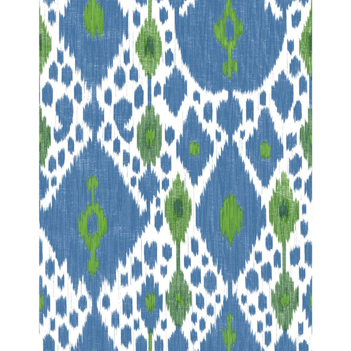 Ikat Azul by Gaston Y Daniela Wallcovering GASTON LIBRERIA VINYL - 100% Italy Horizontal: 0 and Vertical: 35.4 27.5 - Fabric Carolina -