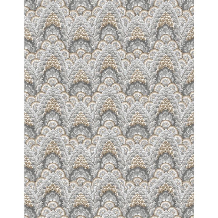 Ganges Gris/Marron by Gaston Y Daniela Wallcovering GASTON LIBRERIA VINYL - 100% Italy Horizontal: 0 and Vertical: 6.9 27.5 - Fabric Carolina -