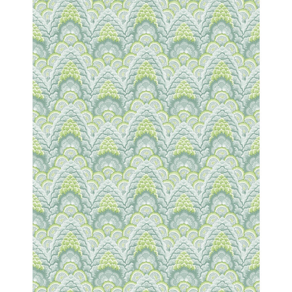 Ganges Verde by Gaston Y Daniela Wallcovering GASTON LIBRERIA VINYL - 100% Italy - Horizontal: 0 and Vertical: 6.9 27.5 - Fabric Carolina -