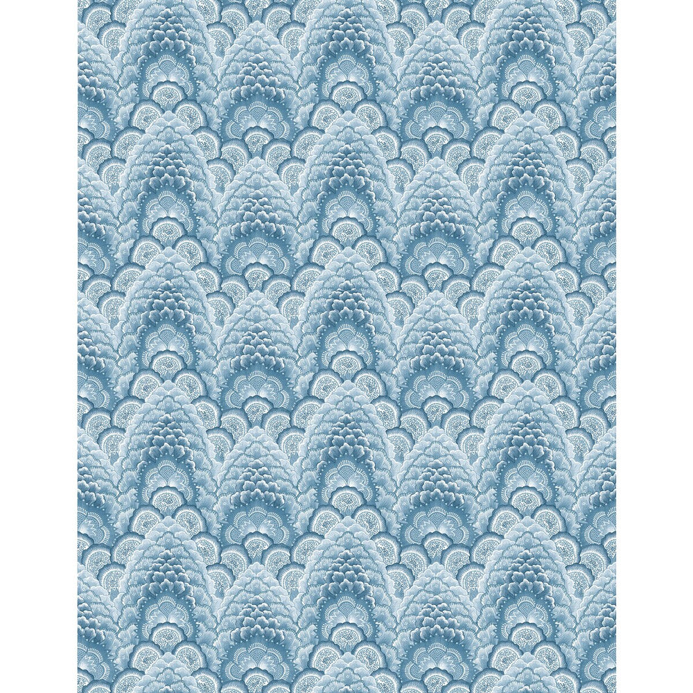 Ganges Azul by Gaston Y Daniela Wallcovering GASTON LIBRERIA VINYL - 100% Italy Horizontal: 0 and Vertical: 6.9 27.5 - Fabric Carolina -