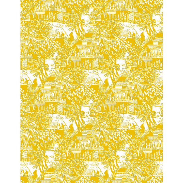 Olimpo Amarillo by Gaston Y Daniela Wallcovering GASTON LIBRERIA VINYL - 100% Italy Horizontal: 0 and Vertical: 17.7 27.5 - Fabric Carolina -