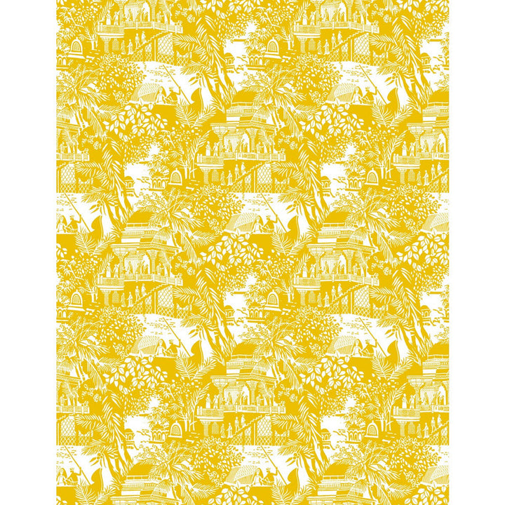 Olimpo Amarillo by Gaston Y Daniela Designer Wallcovering GASTON LIBRERIA VINYL - 100% Italy Horizontal: 0 and Vertical: 17.7 27.5 - Swanky Fabrics -