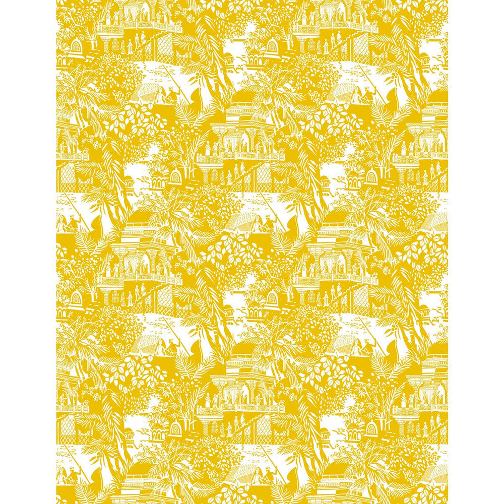 Olimpo Amarillo by Gaston Y Daniela Designer Wallcovering GASTON LIBRERIA VINYL - 100% Italy Horizontal: 0 and Vertical: 17.7 27.5 - Swanky Fabrics -