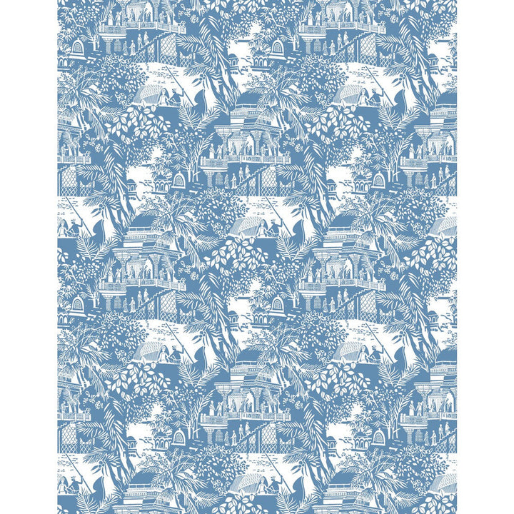 Olimpo Azul by Gaston Y Daniela Designer Wallcovering GASTON LIBRERIA VINYL - 100% Italy Horizontal: 0 and Vertical: 17.7 27.5 - Swanky Fabrics -