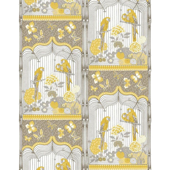 Aviary Ocre by Gaston Y Daniela Wallcovering GASTON LIBRERIA VINYL - 100% Italy Horizontal: 0 and Vertical: 20.8 27.5 - Fabric Carolina -