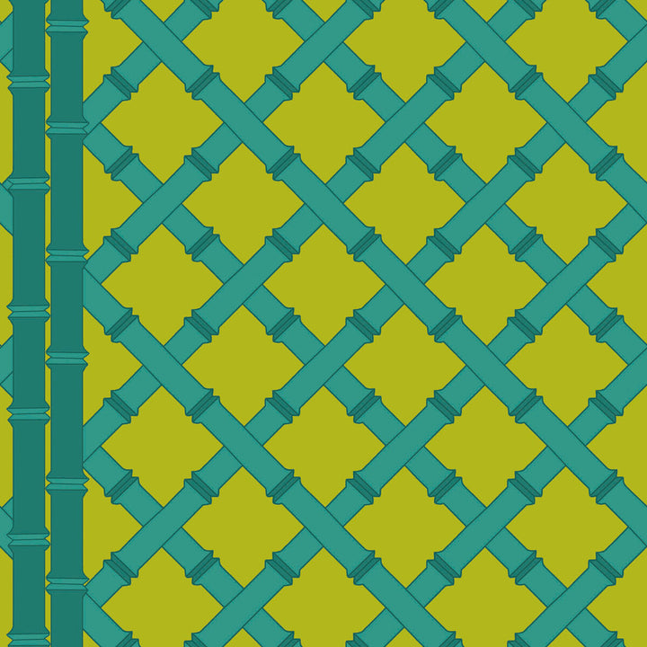 Trellis Lima/Esmeralda by Gaston Y Daniela Wallcovering GASTON LIBRERIA PAPER - 100% Spain Horizontal: 0 and Vertical: 10.4 20.8 - Fabric Carolina -