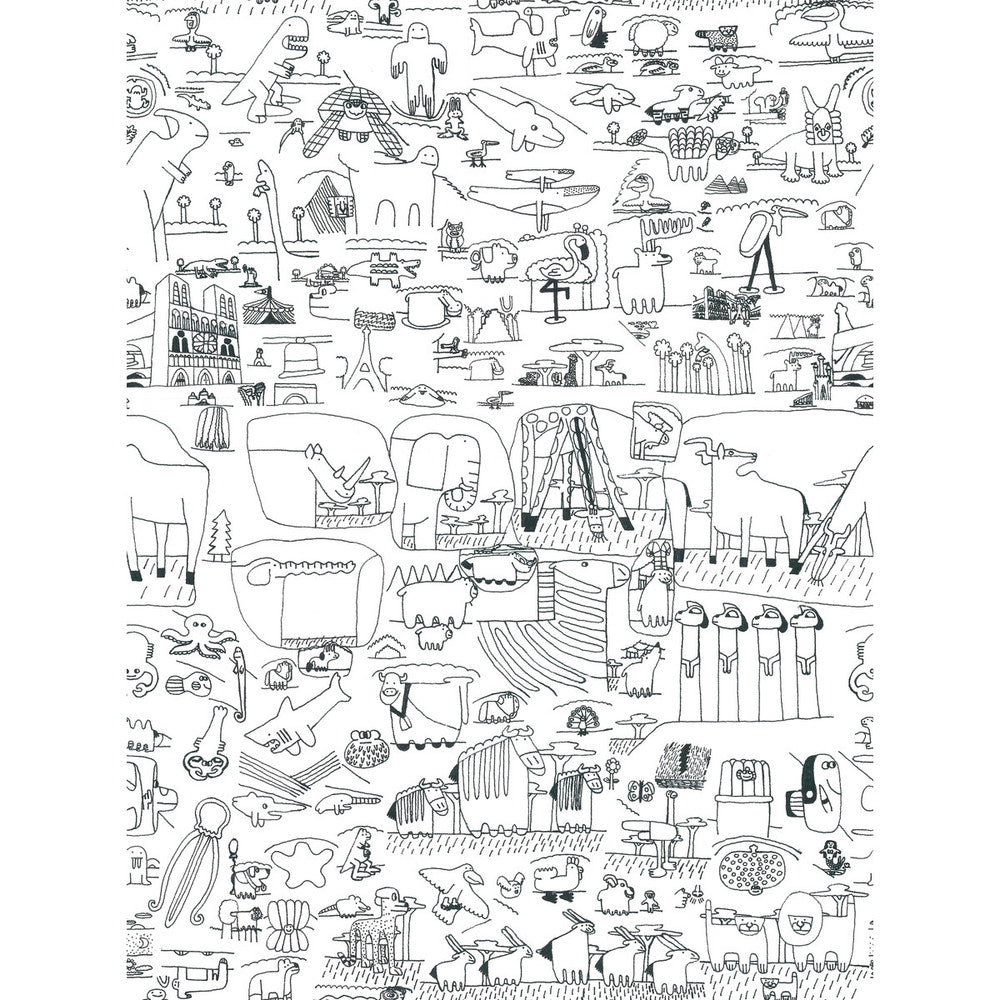 Pictograma Wp 1 by Gaston Y Daniela Wallcovering PAPER - 100% Spain Horizontal: 20.75 and Vertical: 27.5 20.75 - Fabric Carolina -
