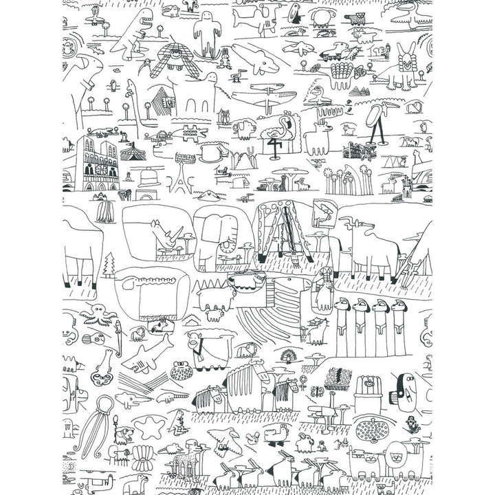 Pictograma Wp 1 by Gaston Y Daniela Wallcovering PAPER - 100% Spain Horizontal: 20.75 and Vertical: 27.5 20.75 - Fabric Carolina -