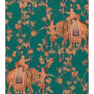 Elefantes Verde Esmeralda GDW5772.008.0 by Gaston Y Daniela Wallcovering