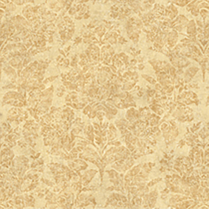 Genoa Light Yellow Damask Wallpaper by Lucky Day Super Value Program Covers about 56.4 square feet 20.5-in by 33-ft long roll Prepasted 20.5 - Fabric Carolina -