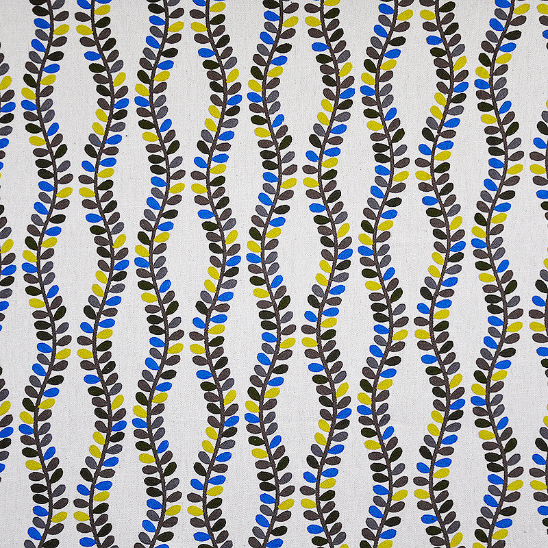 Growth Spurt # 128 Regatta by Maxwell Fabric COLOR WAVES-WILD OCEAN 25% COTTON/25% LINEN
25% VISCOSE/25% POLY INDIA See sample </p><p>Repeat: Horizontal: 6.7" and Vertical: 9.4" 55"EMB-52" - Fabric Carolina -