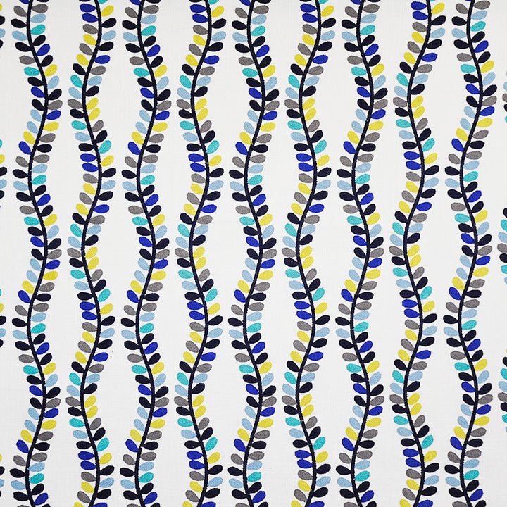 Growth Spurt # 146 Smalt by Maxwell Fabric COLOR WAVES-WILD OCEAN 25% COTTON/25% LINEN
25% VISCOSE/25% POLY INDIA See sample </p><p>Repeat: Horizontal: 6.7" and Vertical: 9.4" 55"EMB-52" - Fabric Carolina -