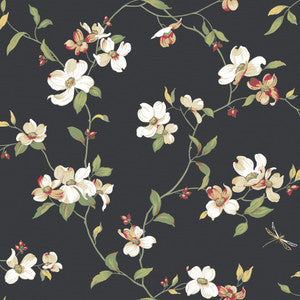Dogwood Black Wallpaper by Inspired by Color