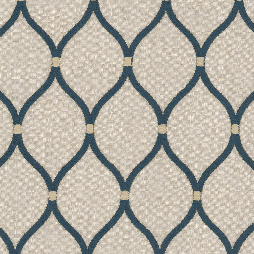 Gemstone 1 Baltic by Stout Fabric RAINBOW LIBRARY CADET/INDIGO 70%COT 25%POL 5%LIN %BEMB INDIA Horizontal: 3.250 and Vertical: 6.250 52 in - Fabric Carolina -
