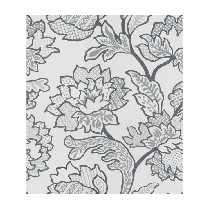 Geo Floral Platinum by Kravet Basics Fabric SARAH RICHARDSON HARMONY COTTON - 100% India MEDIUM Horizontal: 13.5 and Vertical: 16 54 - Fabric Carolina -