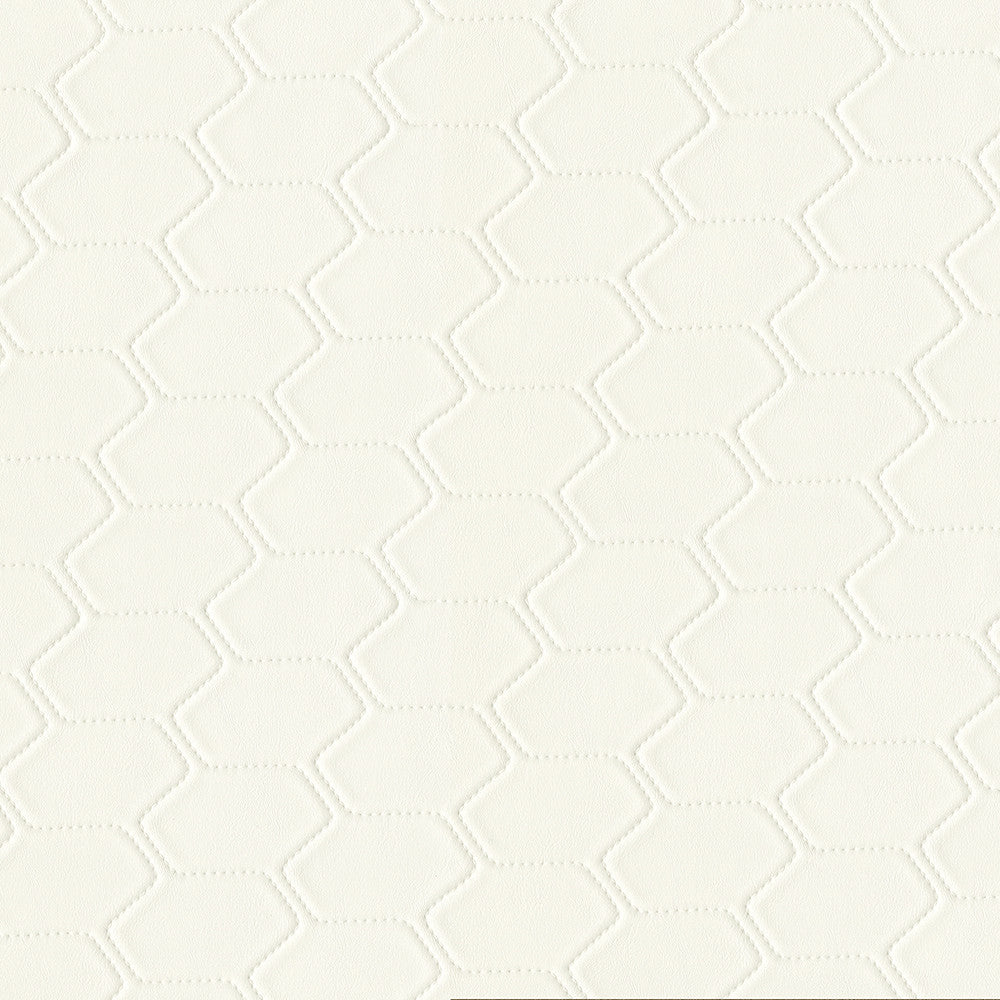 Bargello 602 Mystic White by GUARDIAN Fabric 100% Polyvinyl Chloride (PVC) CN 1,500,000 Double Rubs (Wyzenbeek) </p><p>Repeat: Horizontal: and Vertical: 54 in. (137 cm) - Fabric Carolina -